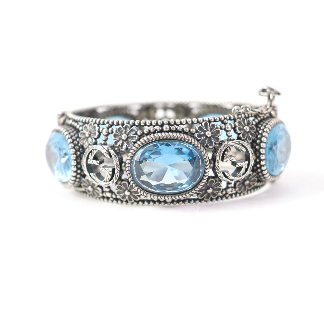 GUCCI bracelet Main�FAG925 Silver light blue Women 17 Used Authentic