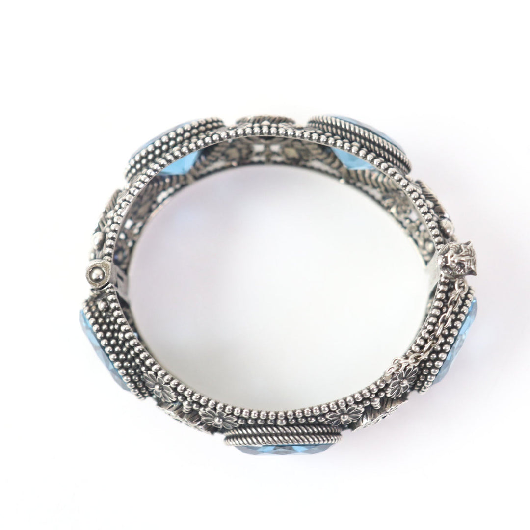 GUCCI bracelet Main�FAG925 Silver light blue Women 17 Used Authentic