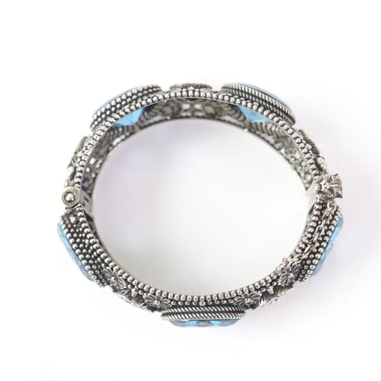 GUCCI bracelet Main�FAG925 Silver light blue Women 17 Used Authentic