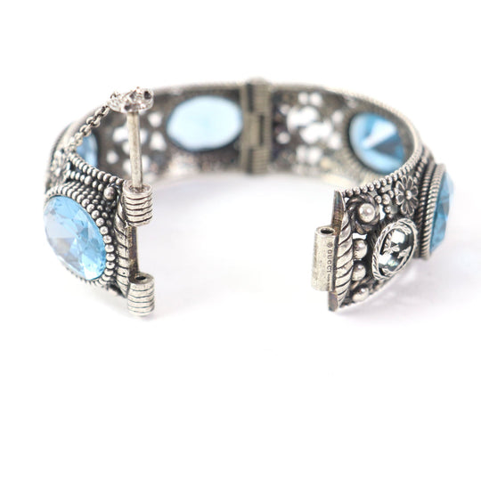 GUCCI bracelet Main�FAG925 Silver light blue Women 17 Used Authentic