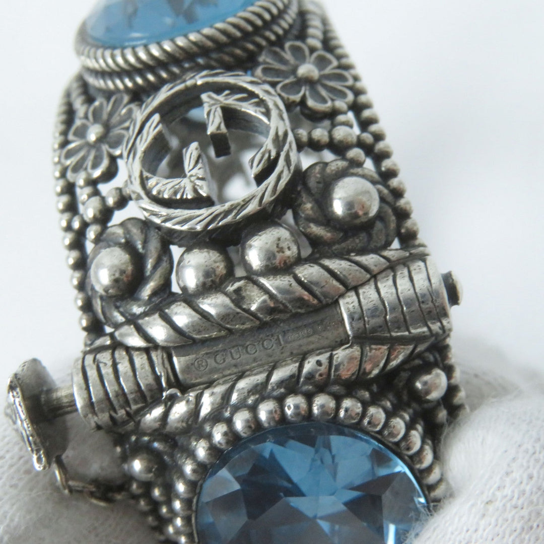 GUCCI bracelet Main�FAG925 Silver light blue Women 17 Used Authentic
