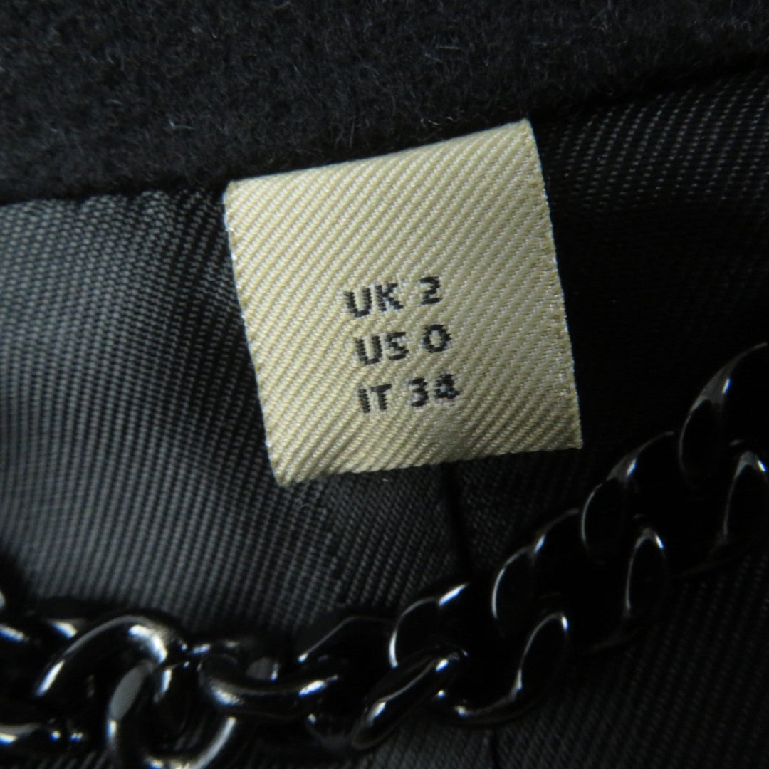 BURBERRY trench coat Main: 80% wool, Main: 20% cashmere, Lining: 50% acetate, Lining: 50% viscose (rayon), Sleeve lining: 60% acetate, : 40% cupra black Women 34 Used Authentic