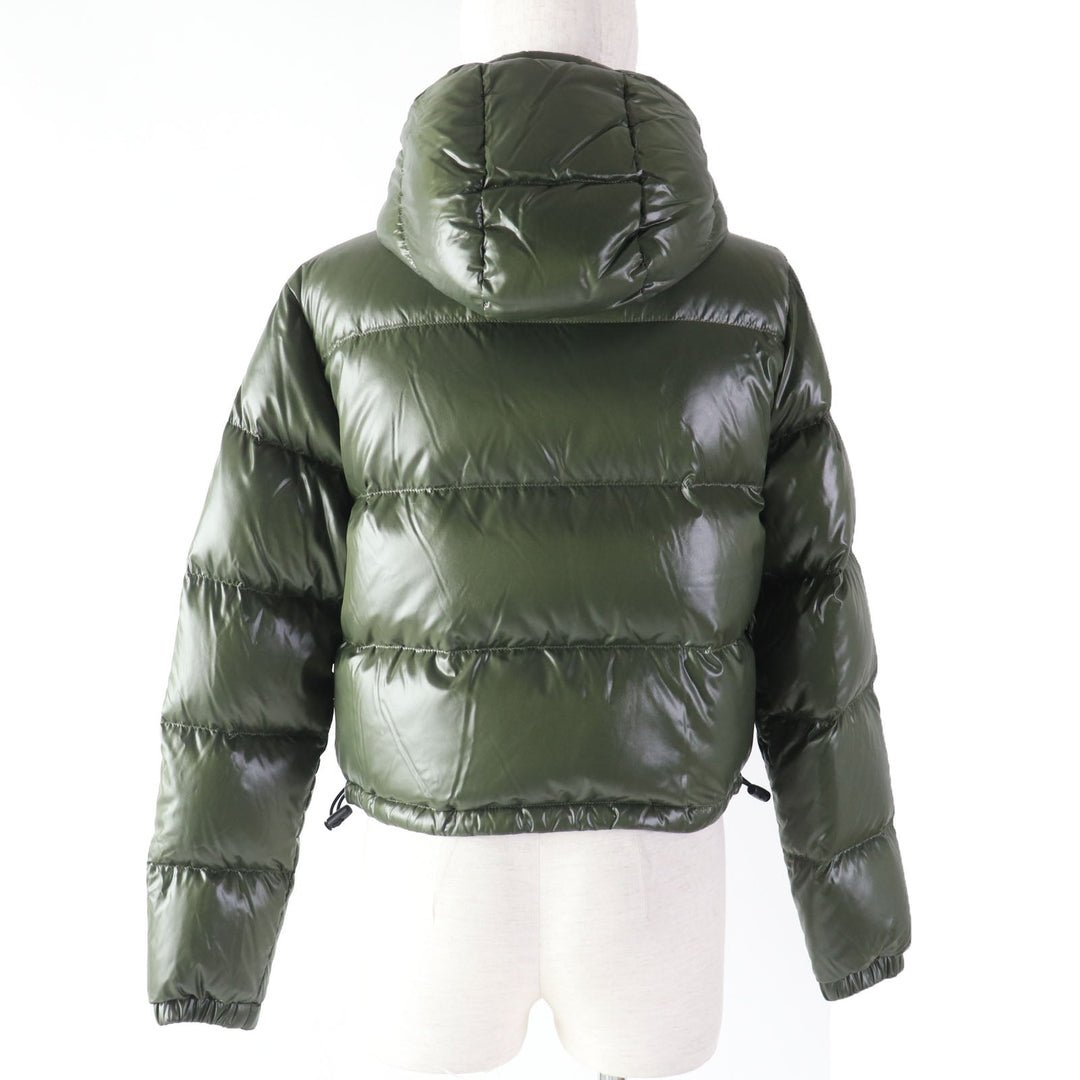 MONCLER Down jacket Main: 100% nylon, Lining: 100% nylon, Hood (lining): 100% nylon Filling: 90% down, 10% feather khaki BARDANETTE Women zero size Used Authentic