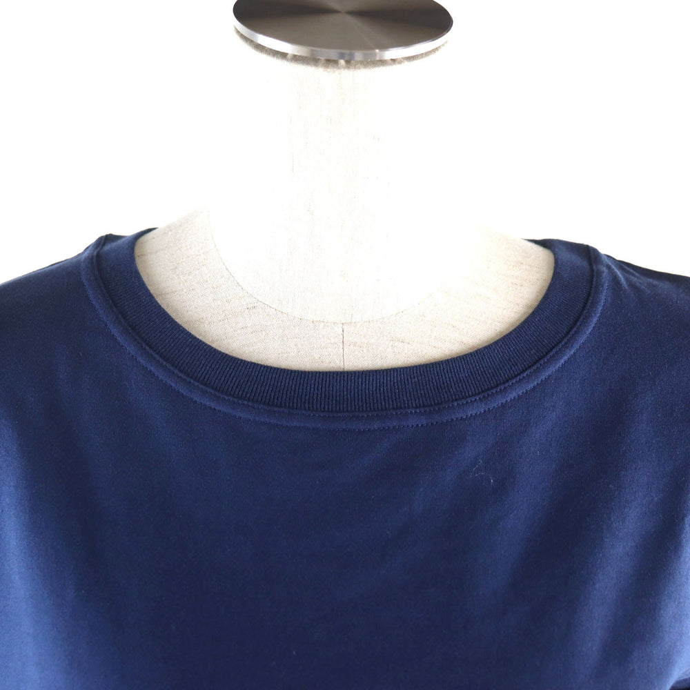 HERMES Short sleeve T-shirt Main: 100% cotton blue Women 36 Used Authentic