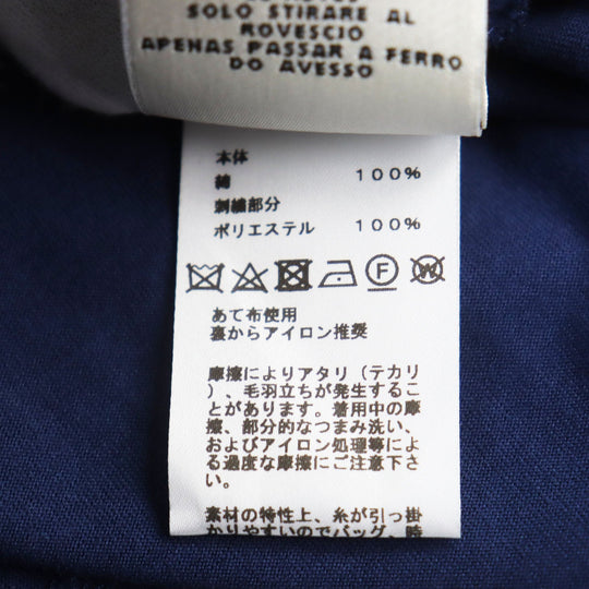 HERMES Short sleeve T-shirt Main: 100% cotton blue Women 36 Used Authentic