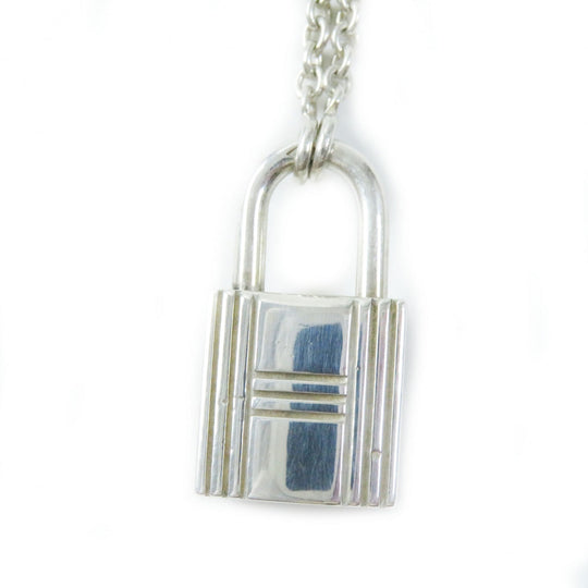 HERMES Necklace Main�FAG925 Silver Women Used Authentic