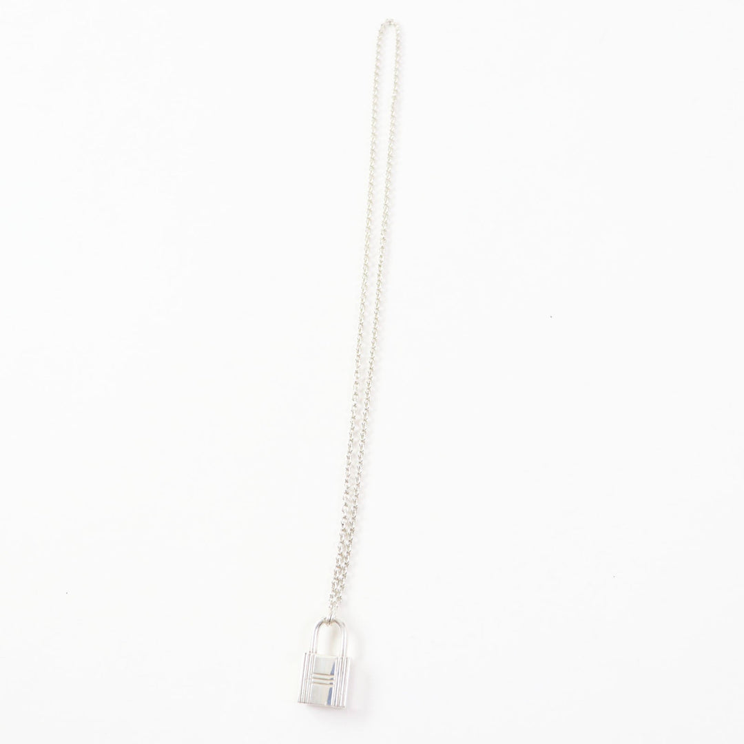 HERMES Necklace Main�FAG925 Silver Women Used Authentic