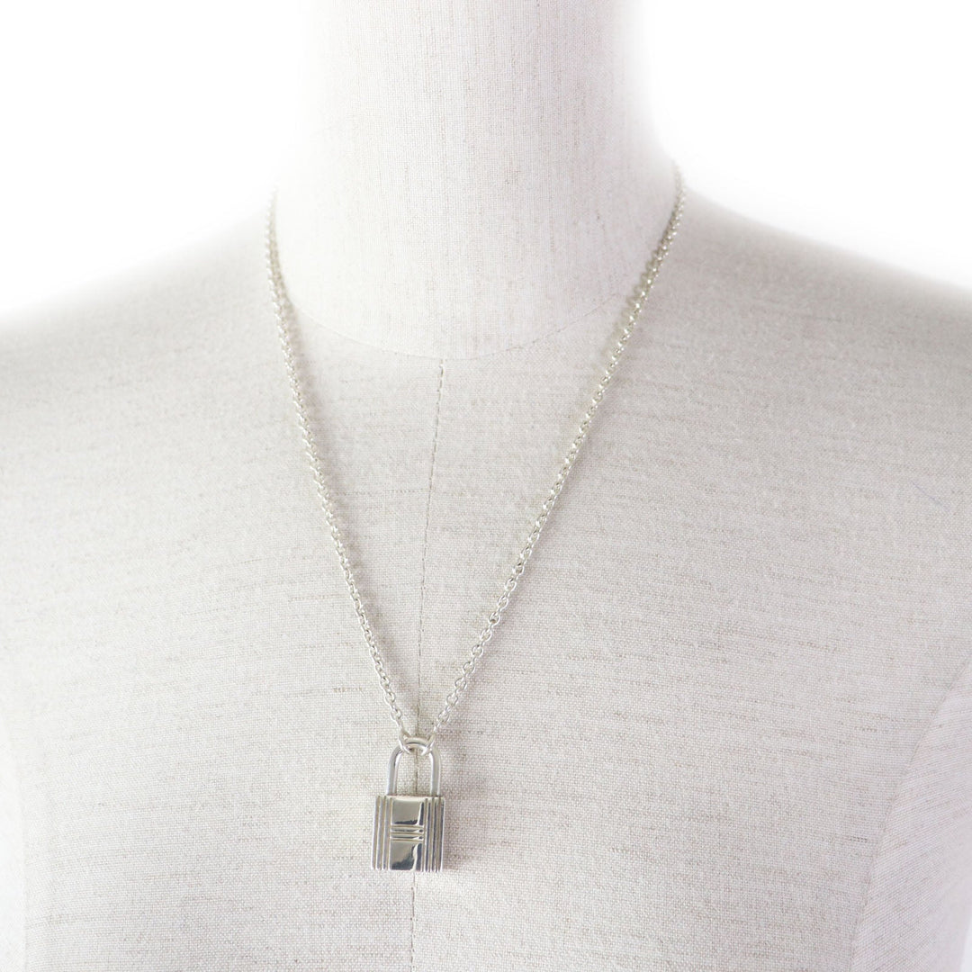 HERMES Necklace Main�FAG925 Silver Women Used Authentic