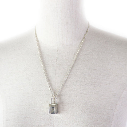 HERMES Necklace Main�FAG925 Silver Women Used Authentic