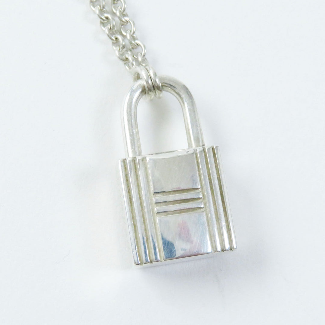 HERMES Necklace Main�FAG925 Silver Women Used Authentic