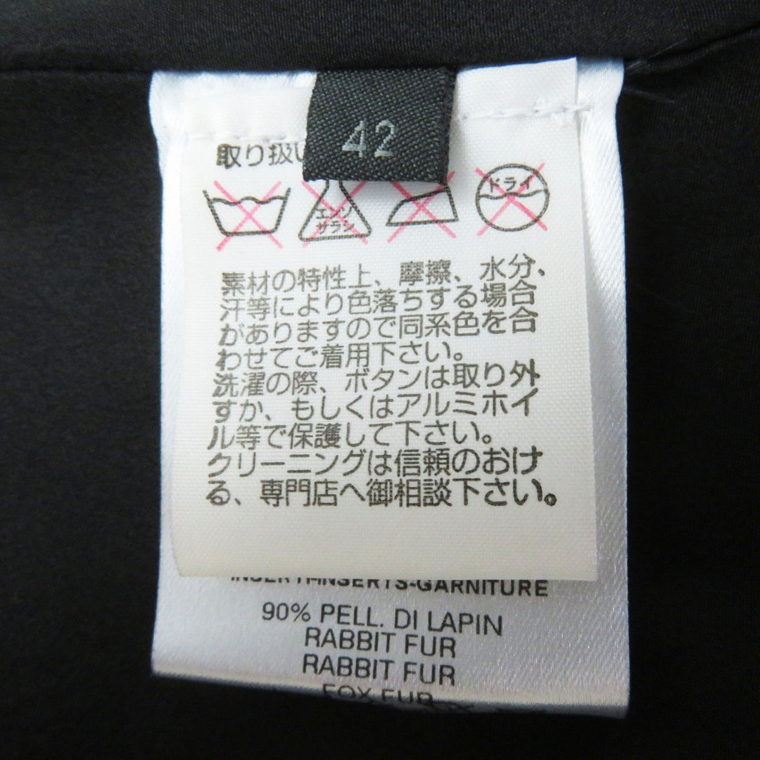 FENDI coat FF5183 Outer: 85% wool, Outer: 15% cashmere, Lining: 100% polyester black Women 42 Used Authentic