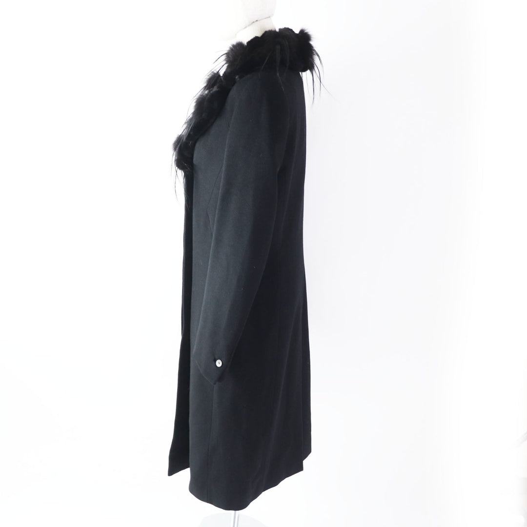 FENDI coat FF5183 Outer: 85% wool, Outer: 15% cashmere, Lining: 100% polyester black Women 42 Used Authentic