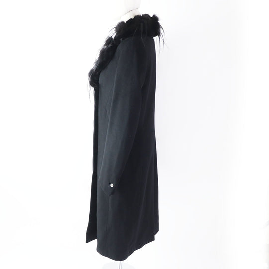 FENDI coat FF5183 Outer: 85% wool, Outer: 15% cashmere, Lining: 100% polyester black Women 42 Used Authentic