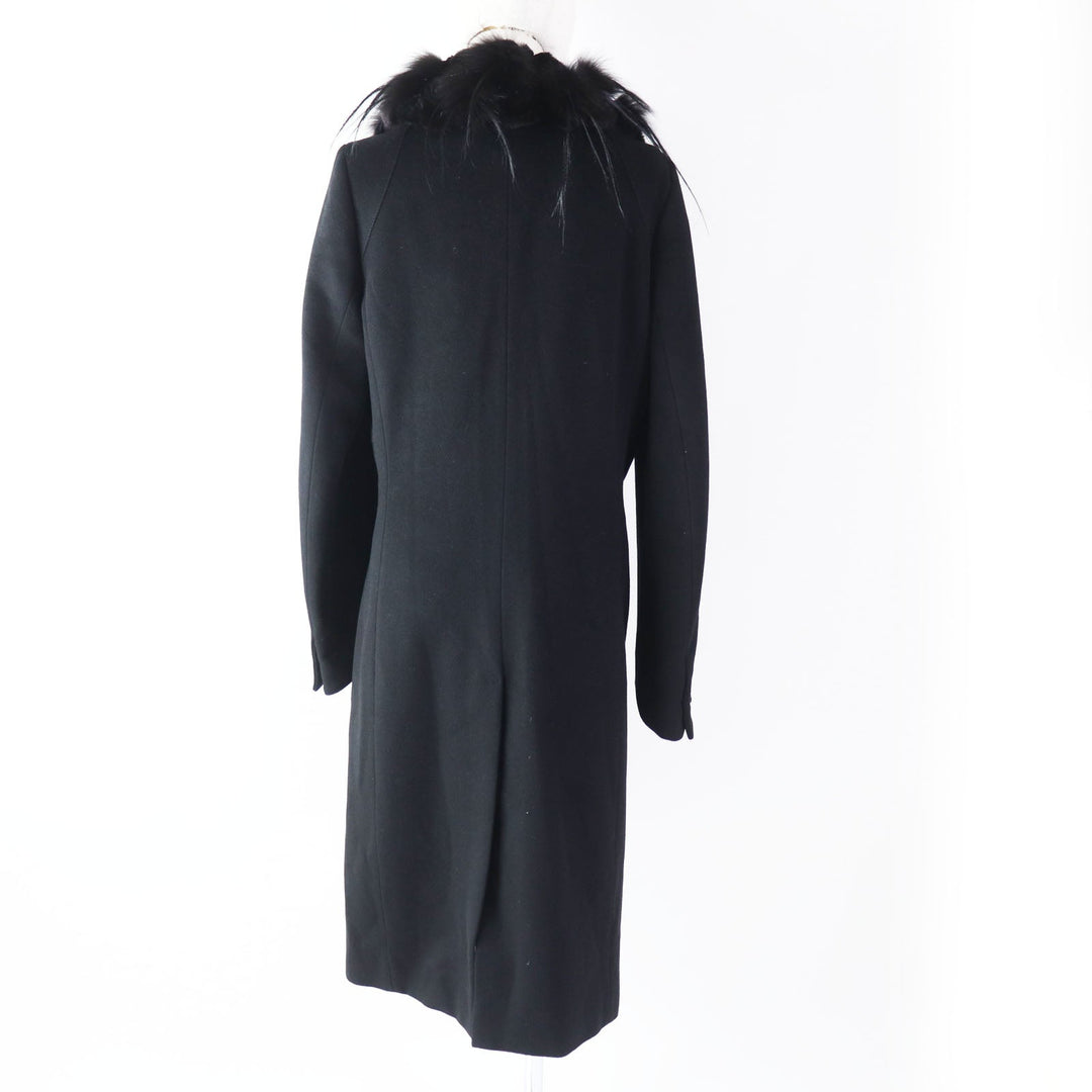 FENDI coat FF5183 Outer: 85% wool, Outer: 15% cashmere, Lining: 100% polyester black Women 42 Used Authentic