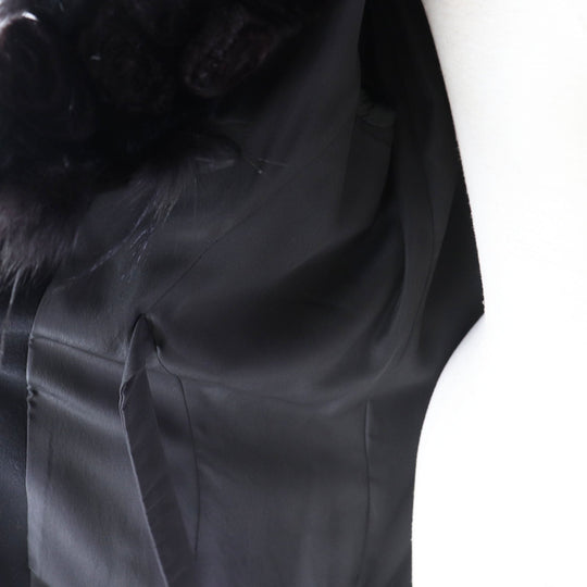 FENDI coat FF5183 Outer: 85% wool, Outer: 15% cashmere, Lining: 100% polyester black Women 42 Used Authentic