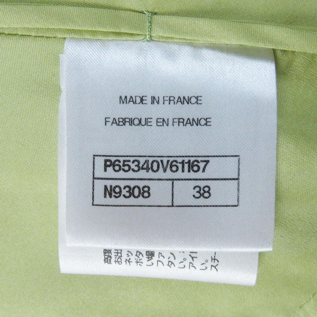 CHANEL Tight Skirt P65340 Outer: 100% wool, Lining: 100% silk Pearl green Women 38 Used Authentic