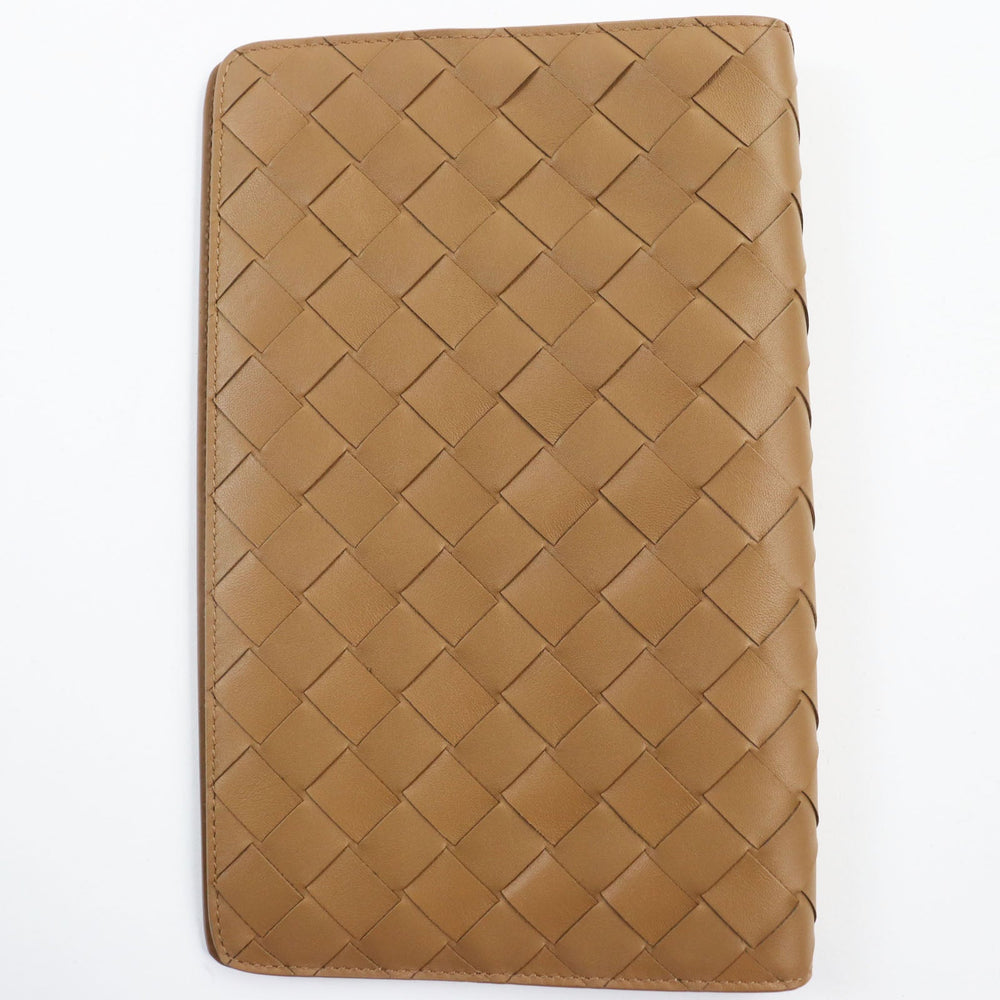 BOTTEGAVENETA Notebook cover 756136 leather Brown Medium Notebook Cover mens Used Authentic