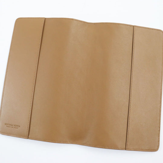BOTTEGAVENETA Notebook cover 756136 leather Brown Medium Notebook Cover mens Used Authentic