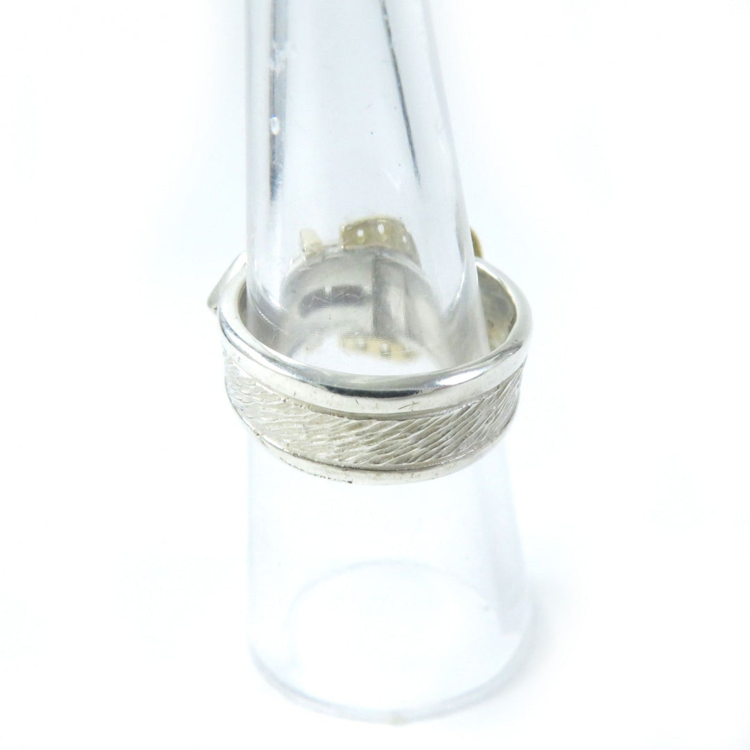 HERMES Ring Main�FSV925 , Main�F750 Silver gold Horseshoe Combi Ring Women Used Authentic