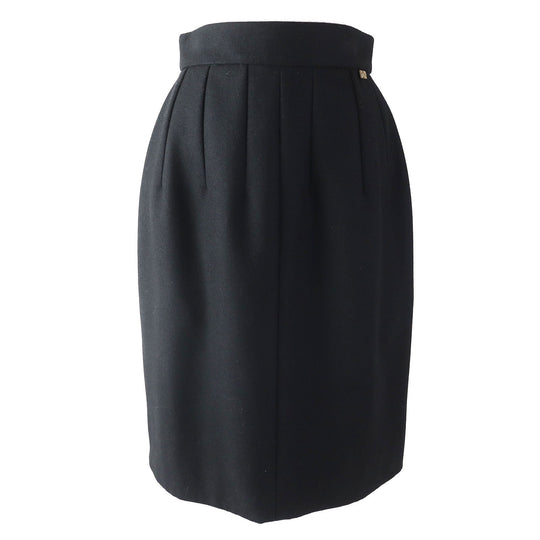CHANEL skirt P41438 Outer: 75% wool, Outer: 25% cashmere, Lining: 100% silk black Women 38 Used Authentic