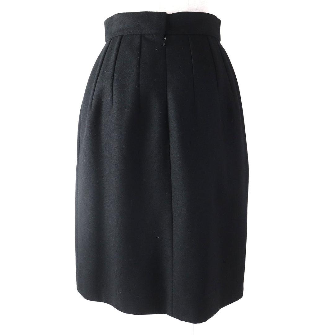 CHANEL skirt P41438 Outer: 75% wool, Outer: 25% cashmere, Lining: 100% silk black Women 38 Used Authentic