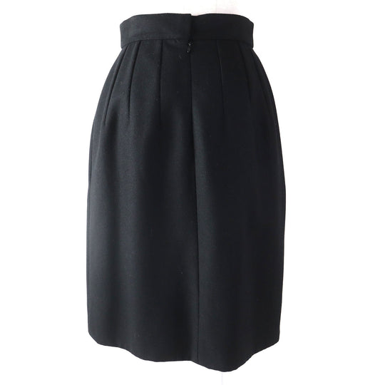 CHANEL skirt P41438 Outer: 75% wool, Outer: 25% cashmere, Lining: 100% silk black Women 38 Used Authentic