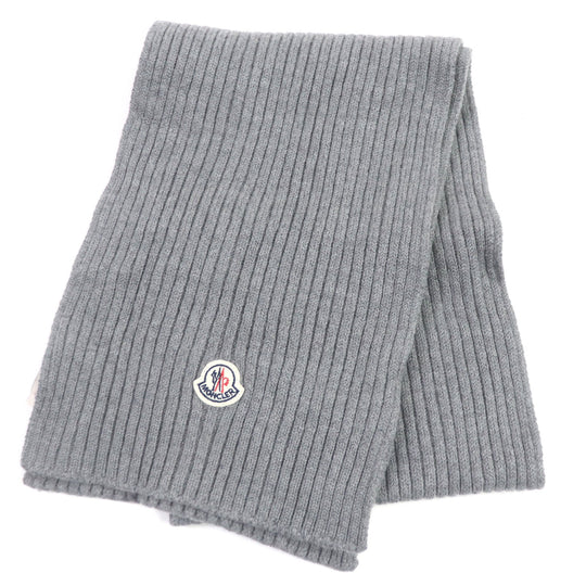 MONCLER Scarf Main: 100% wool gray SCIARPA mens M Used Authentic