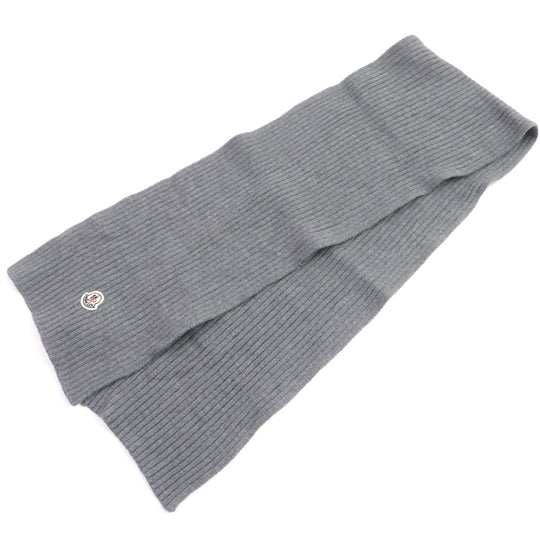 MONCLER Scarf Main: 100% wool gray SCIARPA mens M Used Authentic