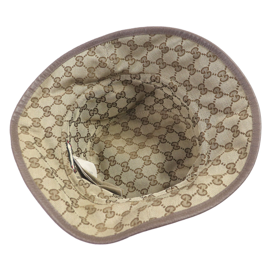 GUCCI Other hats 700851 Outer: 54% wool, Outer: 46% linen, Lining: 68% polyester, Lining: 16% cotton, Lining: 16% nylon beige mens Used Authentic