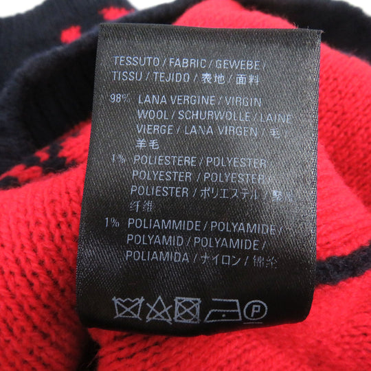 BALENCIAGA sweater 555279 Main: 98% wool, Main: 1% polyester, Main: 1% nylon Navy mens XS Used Authentic