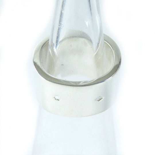 HERMES Ring Main�FSV925 Silver orange Women 50 Used Authentic