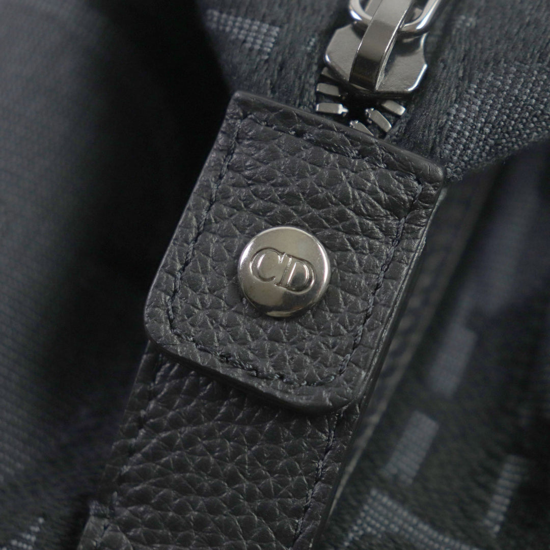 Dior HOMME Clutch bag 2ESCA495YXL_H03E Main: Canvas, Main: Leather black Maxi Dior Oblique Jacquard Pouch mens Used Authentic
