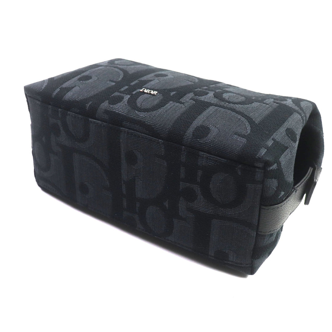 Dior HOMME Clutch bag 2ESCA495YXL_H03E Main: Canvas, Main: Leather black Maxi Dior Oblique Jacquard Pouch mens Used Authentic