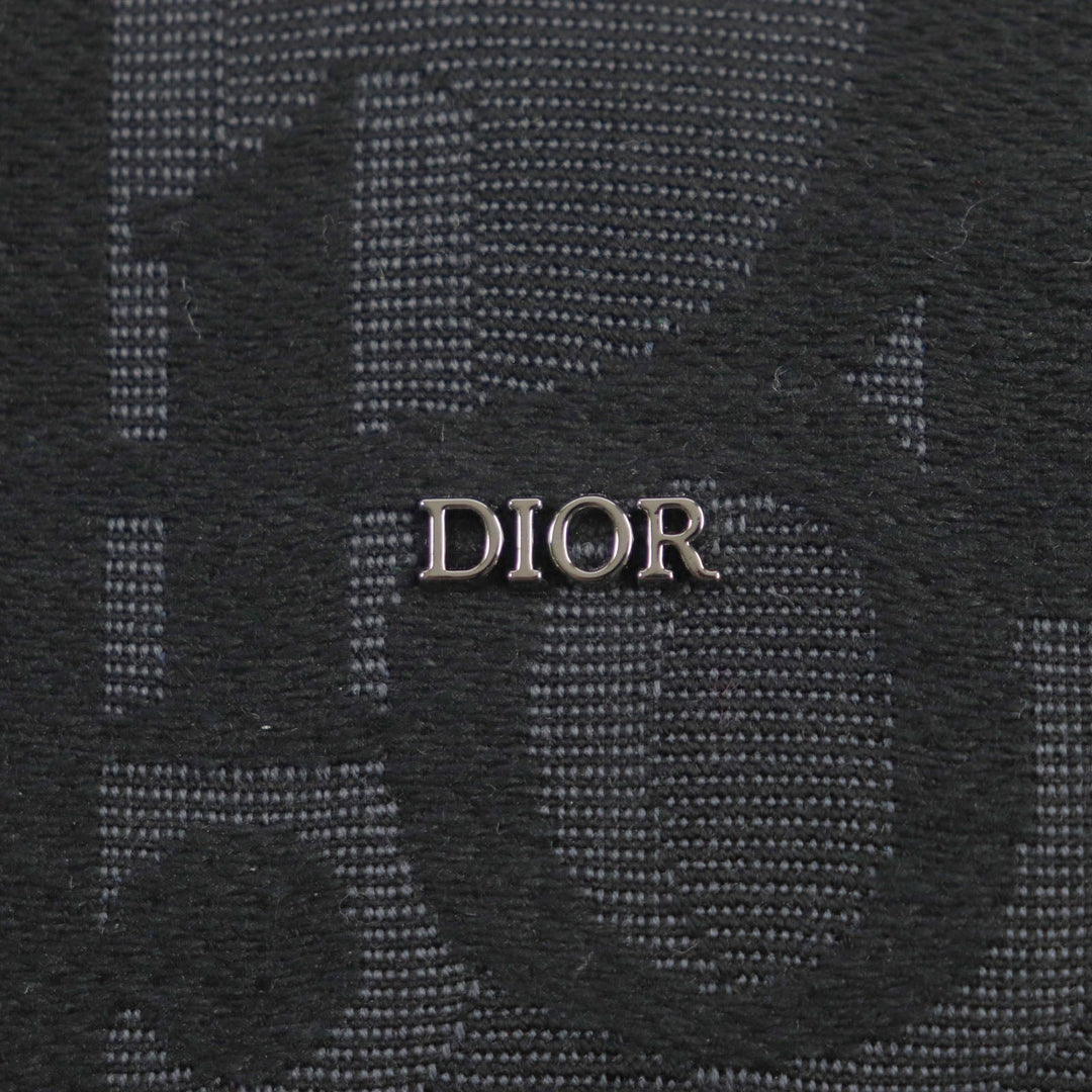 Dior HOMME Clutch bag 2ESCA495YXL_H03E Main: Canvas, Main: Leather black Maxi Dior Oblique Jacquard Pouch mens Used Authentic