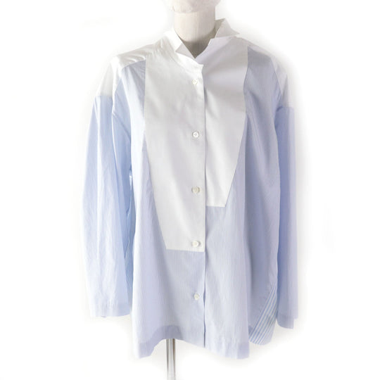 LOEWE blouse S2109410GH Main: 100% cotton Light blue white Women M Used Authentic