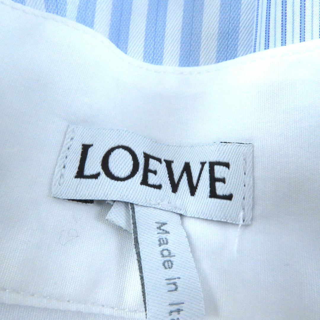 LOEWE blouse S2109410GH Main: 100% cotton Light blue white Women M Used Authentic