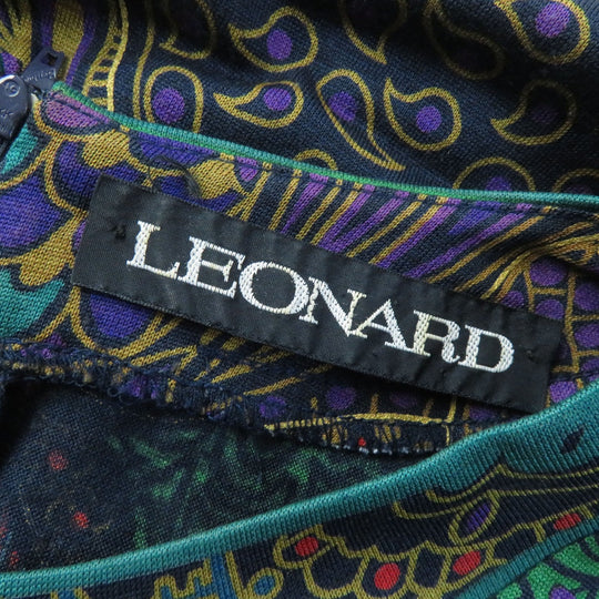 LEONARD Cut Main: 60% wool, Main: 40% silk multicolor Women L Used Authentic