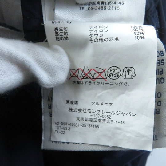 MONCLER down coat Outer: 100% nylon, Lining: 100% nylon, Filling: 90% down, Filling: 10% feather Navy FLAMMETTE Women 00 Used Authentic