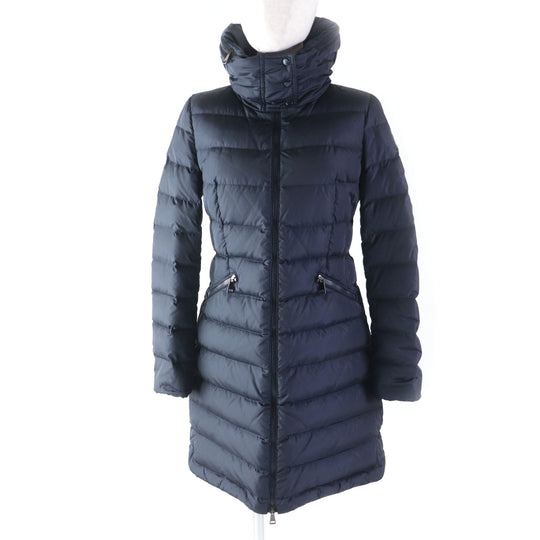 MONCLER down coat Outer: 100% nylon, Lining: 100% nylon, Filling: 90% down, Filling: 10% feather Navy FLAMMETTE Women 00 Used Authentic