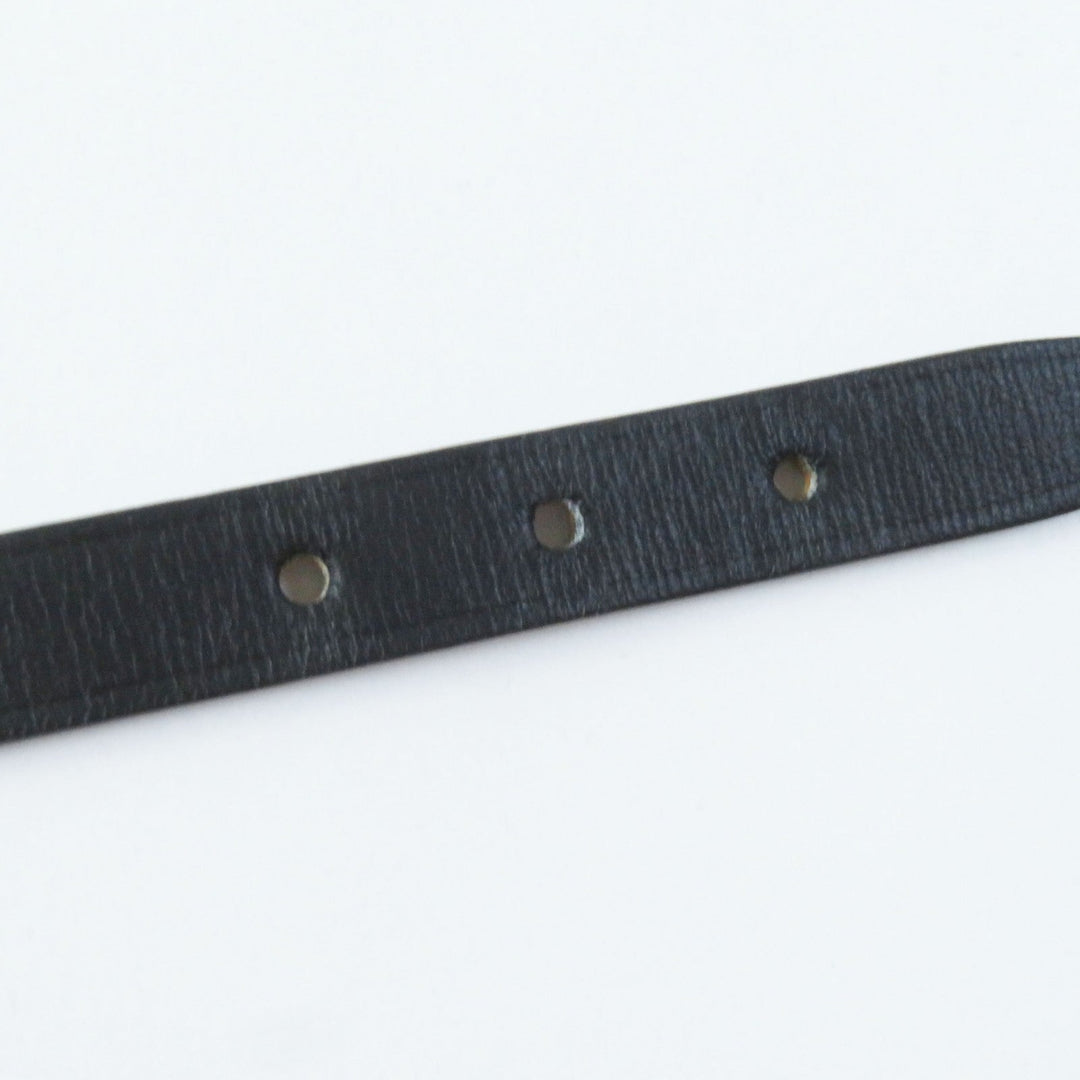 HERMES bracelet Main: Leather Black brown Women Used Authentic