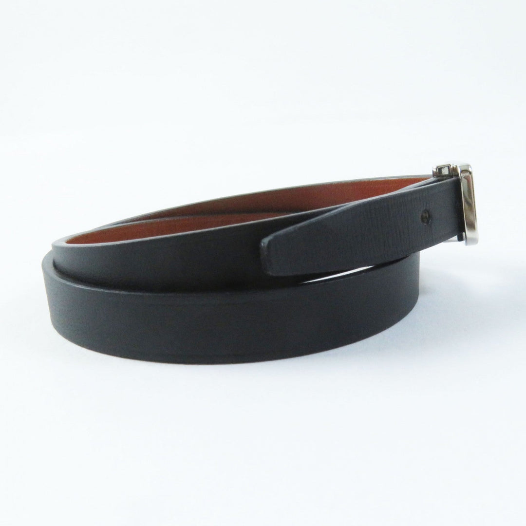 HERMES bracelet Main: Leather Black brown Women Used Authentic