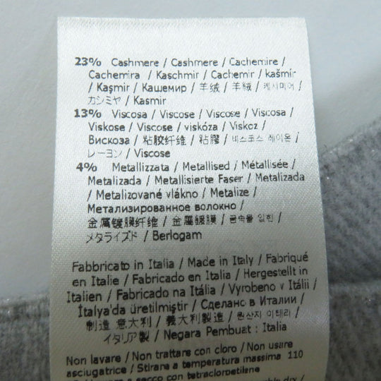 FENDI Scarf Main: 60% wool, 23% cashmere, 13% rayon, 4% metal fiber Light Gray Silver FXT485 AROQ TU Women Used Authentic