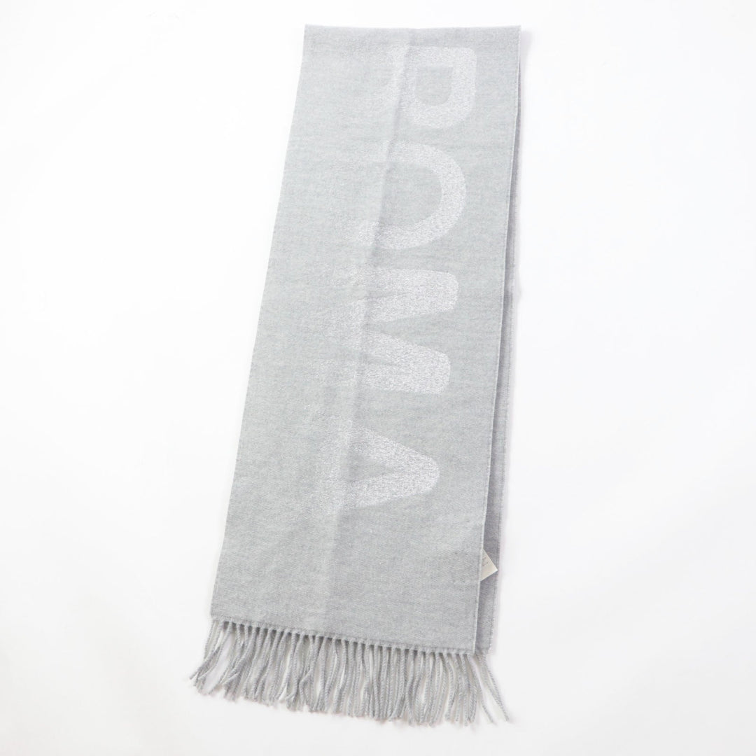 FENDI Scarf Main: 60% wool, 23% cashmere, 13% rayon, 4% metal fiber Light Gray Silver FXT485 AROQ TU Women Used Authentic