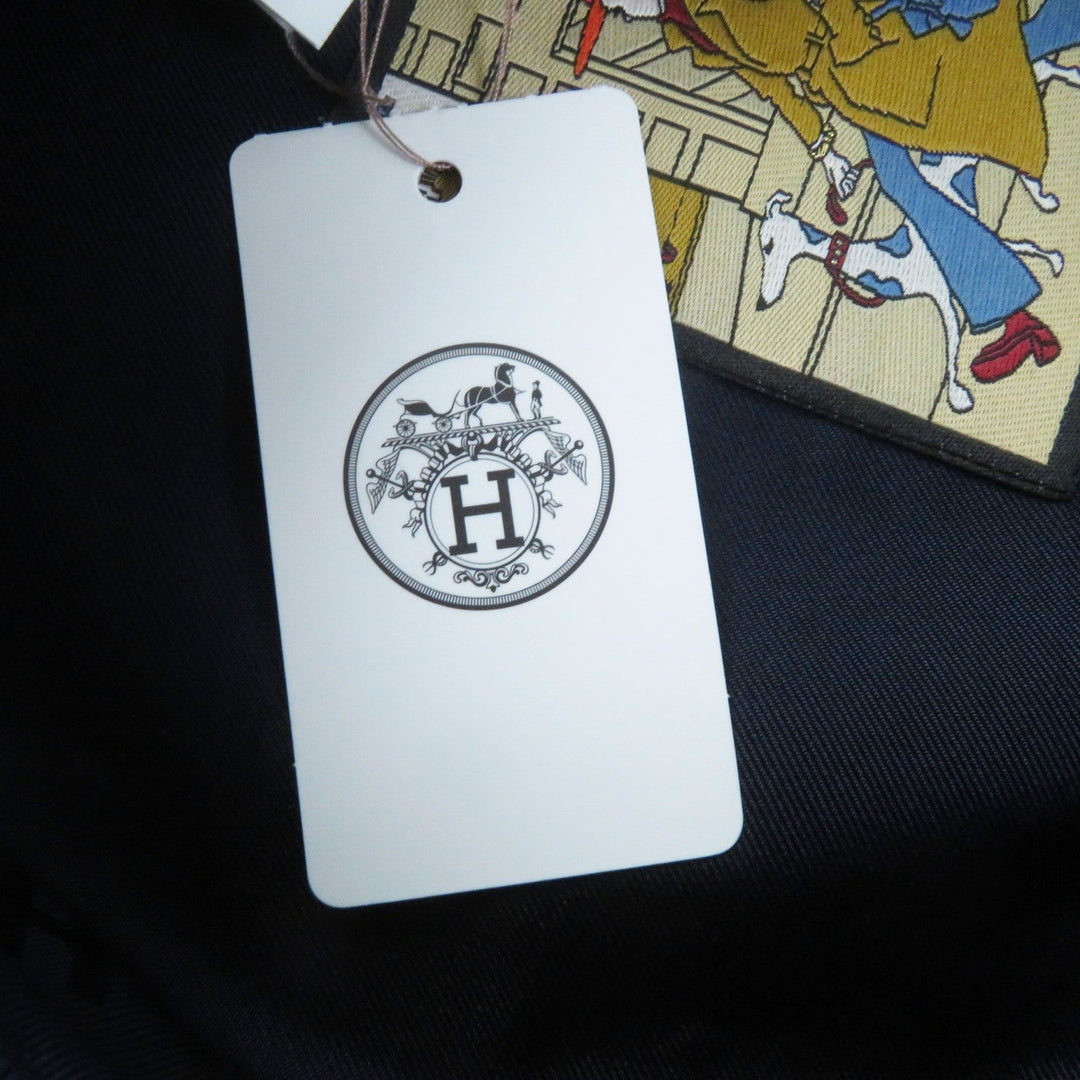 HERMES Casquette Outer: 100% cashmere, Lining: 65% viscose (rayon), Lining: 35% silk, Lining trim: 56% cotton, 44% viscose Lining decoration: 100% polyester blue Dauville Women 57 Used Authentic