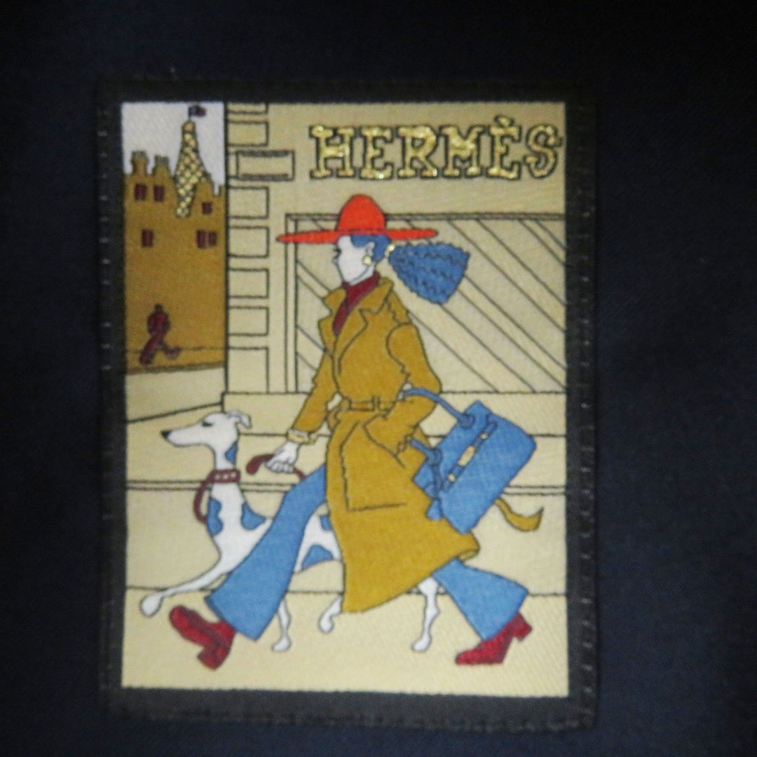 HERMES Casquette Outer: 100% cashmere, Lining: 65% viscose (rayon), Lining: 35% silk, Lining trim: 56% cotton, 44% viscose Lining decoration: 100% polyester blue Dauville Women 57 Used Authentic