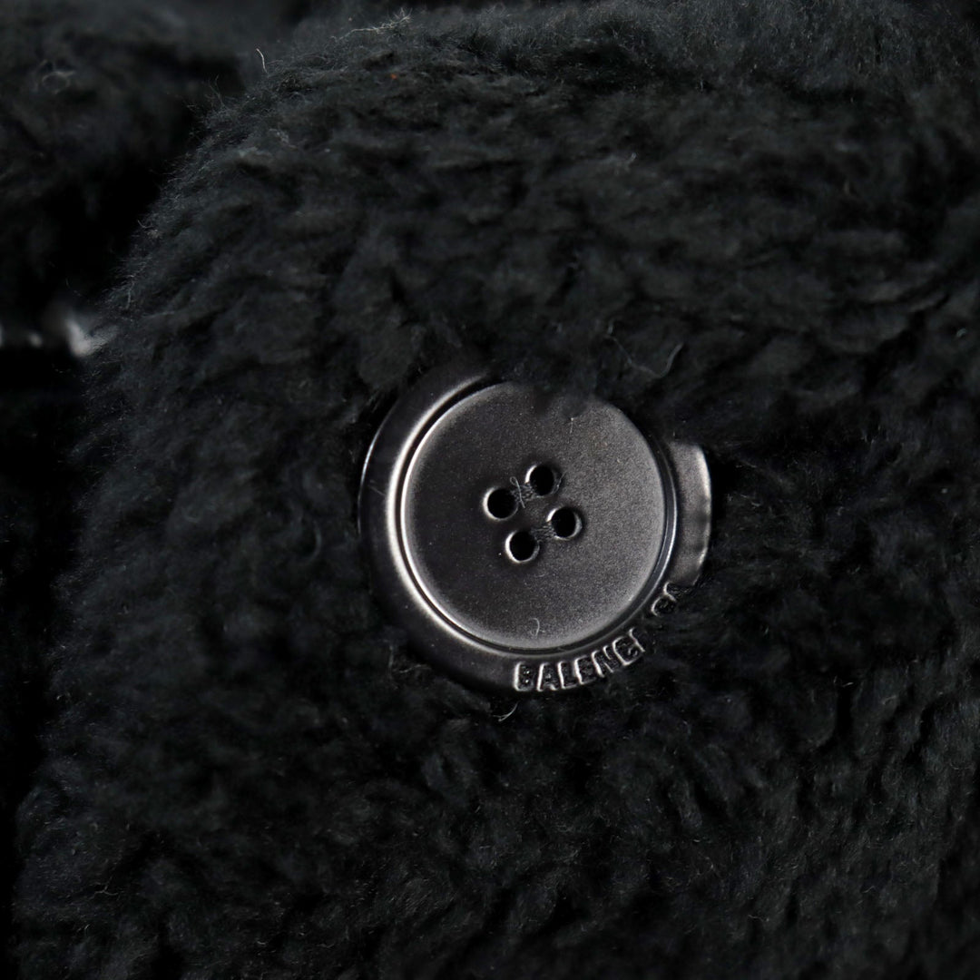 BALENCIAGA coat 595827 TGQ02 Outer material: 69% acrylic, Outer material: 31% polyester, Filling: 100% polyester, Lining: 100% cupra Black White mens 46 Used Authentic
