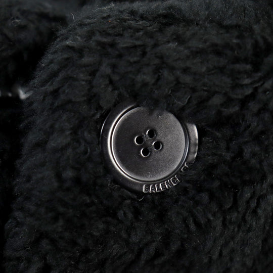BALENCIAGA coat 595827 TGQ02 Outer material: 69% acrylic, Outer material: 31% polyester, Filling: 100% polyester, Lining: 100% cupra Black White mens 46 Used Authentic