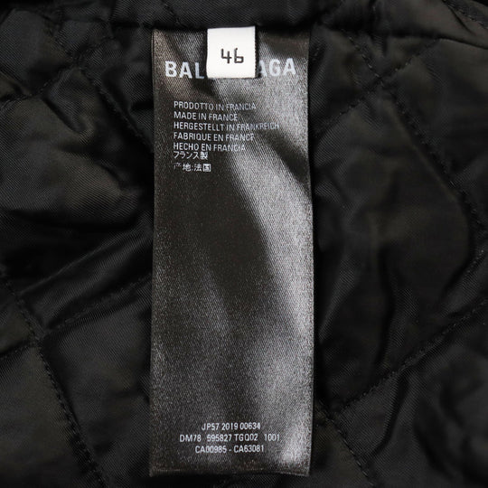 BALENCIAGA coat 595827 TGQ02 Outer material: 69% acrylic, Outer material: 31% polyester, Filling: 100% polyester, Lining: 100% cupra Black White mens 46 Used Authentic