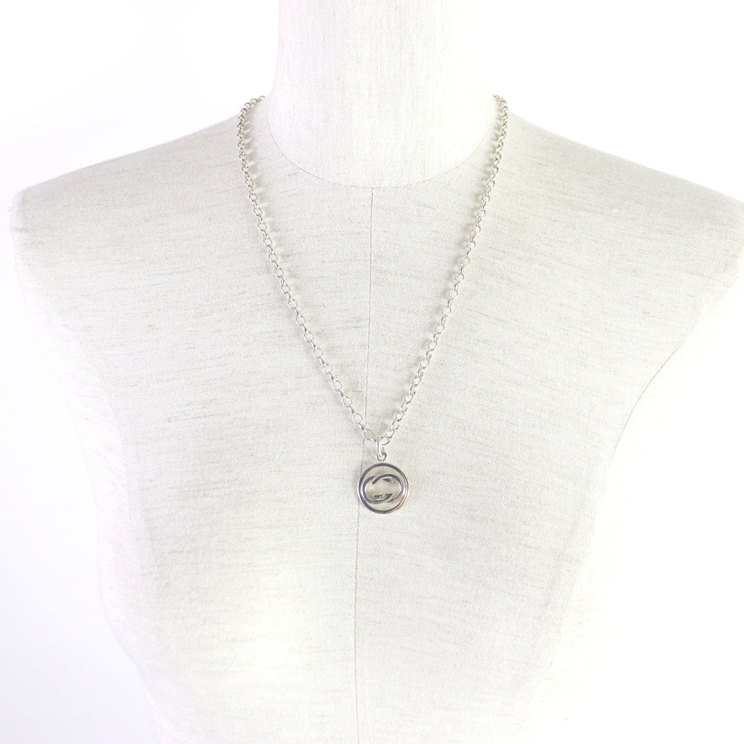GUCCI Necklace Main�FAG925 Silver Women Used Authentic