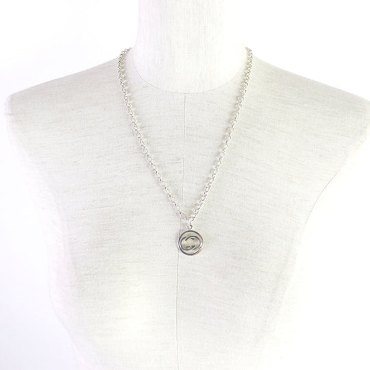 GUCCI Necklace Main�FAG925 Silver Women Used Authentic